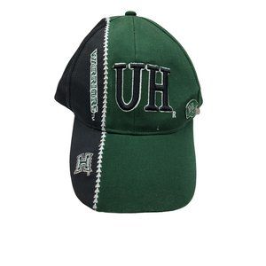University of Hawaii Baseball Cap Green/Black Rainbow Warriors Football NCAA ADJ